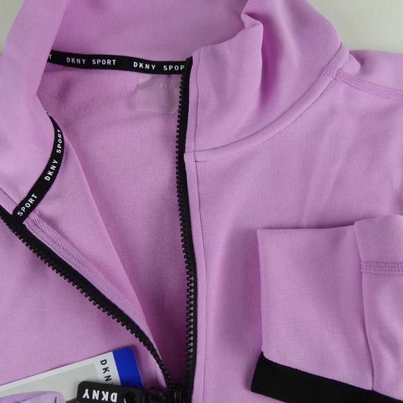 DKNY 1/2 Zip Sweater Track Jacket Donna Karan NWT - Picture 6 of 8